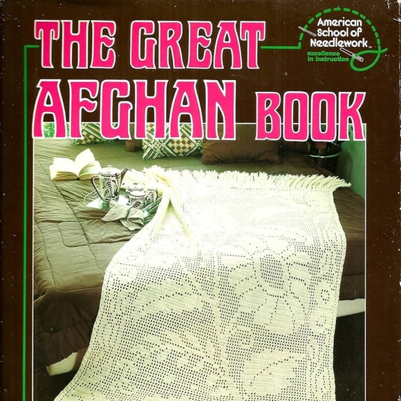 VTG 70s The Great Afghan Book by American School of Needlework Knitting Crochet - Picture 1 of 1